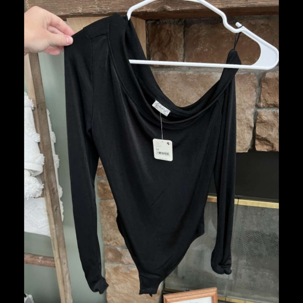 Free People NWT black bodysuit sz Medium